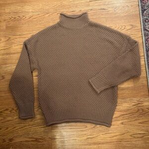 Brown Cable Knit Sweater